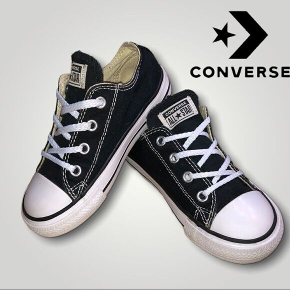 Converse All Star Infant Low Top Black size 8 - Picture 2 of 8
